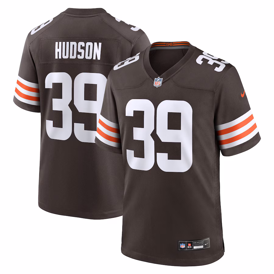 Men's Cleveland Browns Khaleke Hudson Nike Brown Team Game Jersey - Puhuasuan