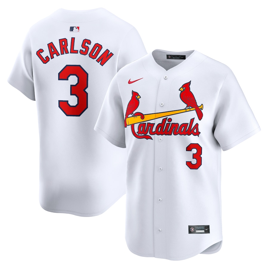 Men's St. Louis Cardinals Dylan Carlson Nike White Home Limited Player Jersey - Puhuasuan