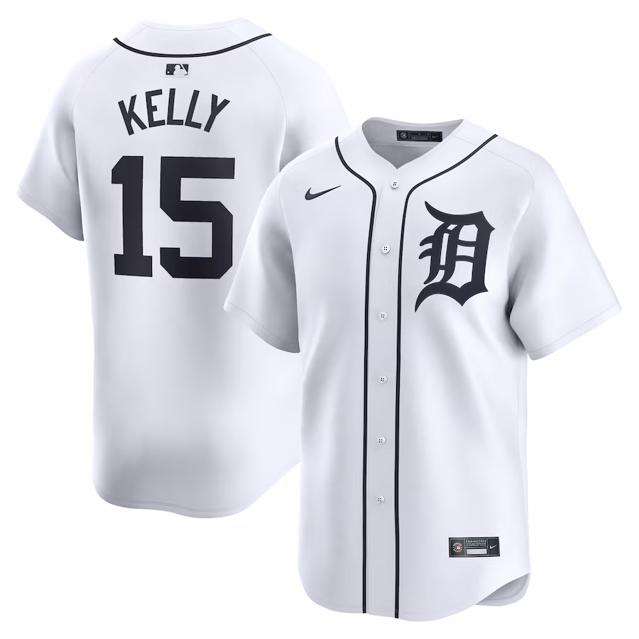 Men's Detroit Tigers Carson Kelly Nike White Home Limited Player Jersey - Puhuasuan