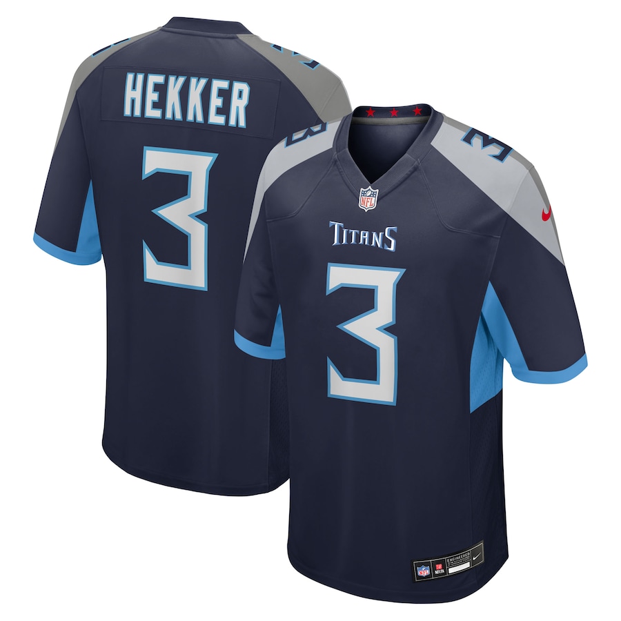 Men's Tennessee Titans Johnny Hekker Nike Navy Team Game Jersey - Puhuasuan
