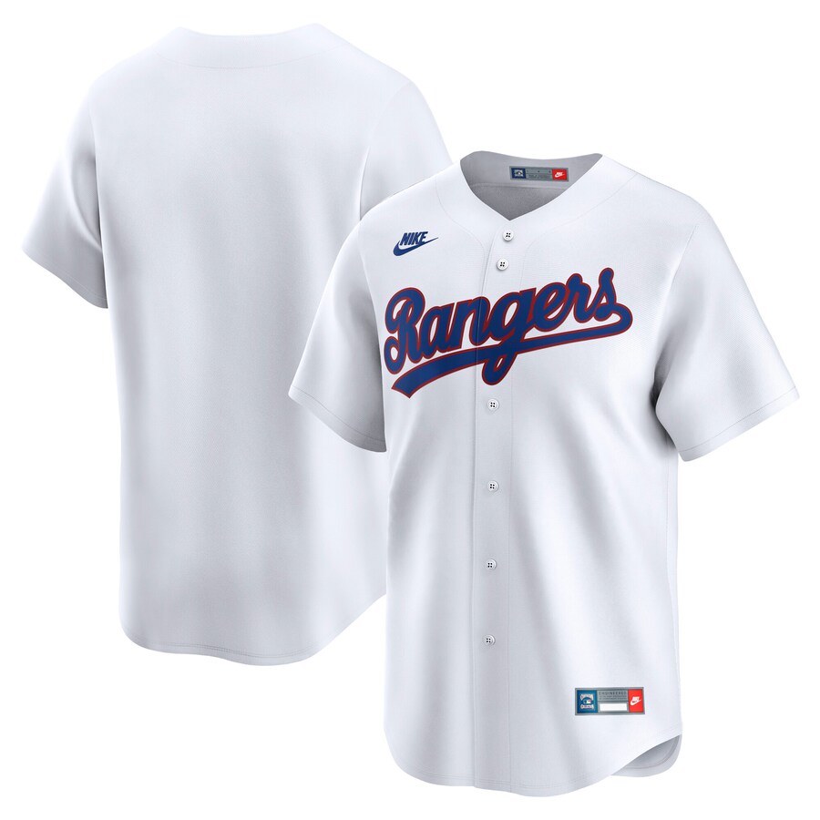 Men's Texas Rangers Nike White Throwback Cooperstown Collection Limited Jersey - Puhuasuan