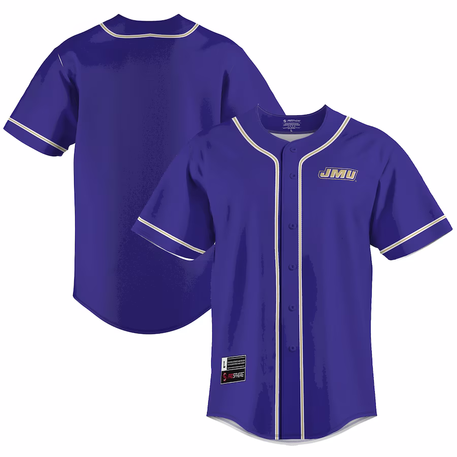 James Madison Dukes GameDay Greats  Lightweight Baseball Jersey - Purple - Puhuasuan