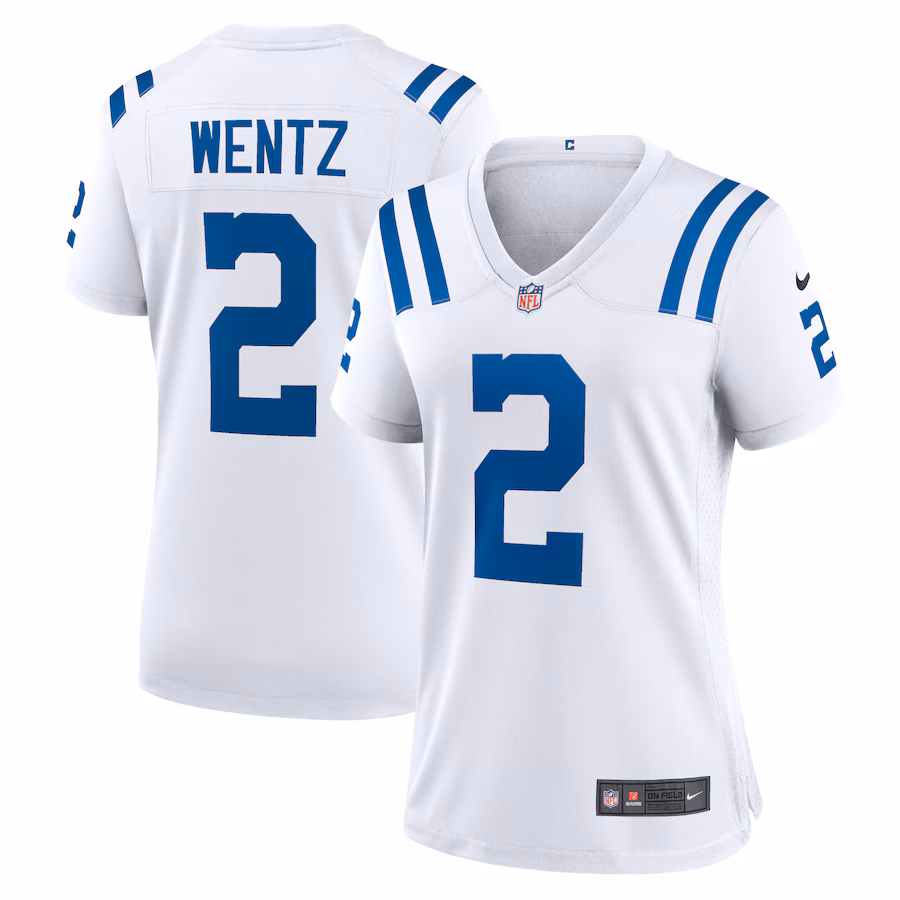 Women's Indianapolis Colts Carson Wentz Nike White Game Jersey - Puhuasuan
