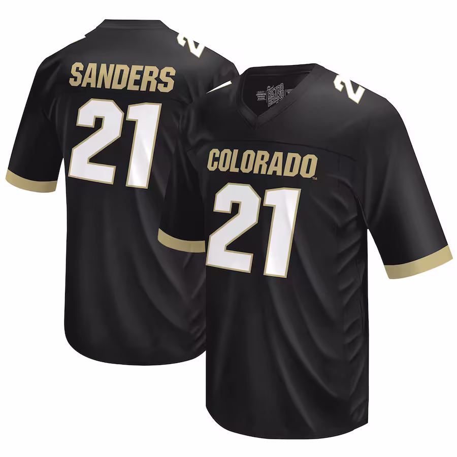 Shilo Sanders Colorado Buffaloes Original Retro Brand  NIL Football Player Jersey �?Black - Puhuasuan