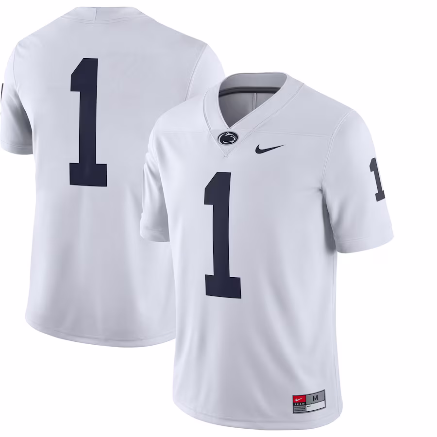 #1 Penn State Nittany Lions Nike Game Player Jersey - White - Puhuasuan