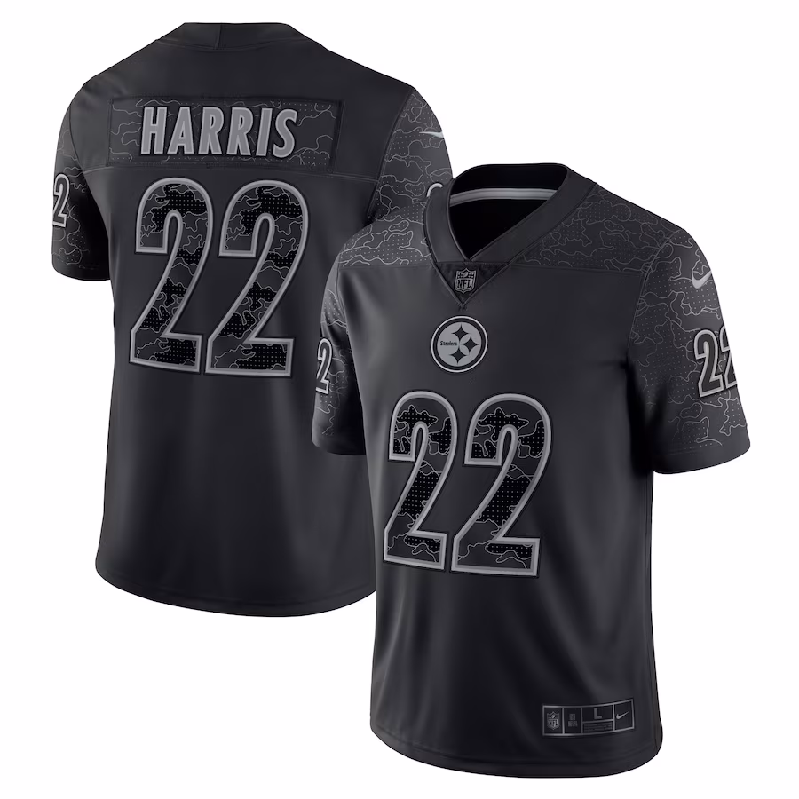 Men's Pittsburgh Steelers Najee Harris Nike Black RFLCTV Limited Jersey - Puhuasuan