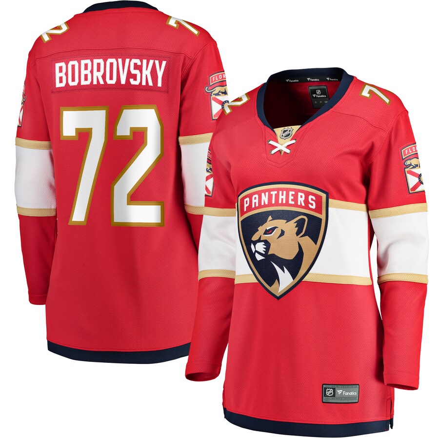 Women's Florida Panthers Sergei Bobrovsky Fanatics Branded Red Home Breakaway Jersey - Puhuasuan