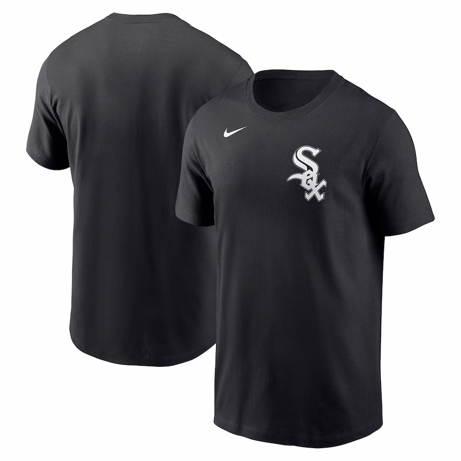 Men's Chicago White Sox Nike Black Fuse Wordmark T-Shirt - Puhuasuan