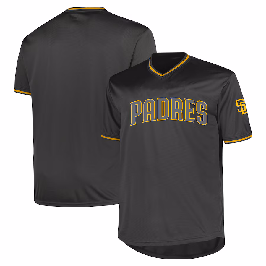 Men's San Diego Padres Profile Charcoal Big & Tall Pop Fashion Jersey - Puhuasuan