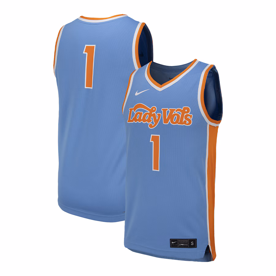 Unisex Nike #1 Light Blue Tennessee Volunteers Team Replica Basketball Jersey - Puhuasuan
