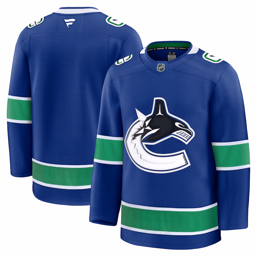 Men's Vancouver Canucks Fanatics Blue Home Premium Jersey - Puhuasuan