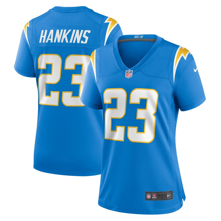 Women's Los Angeles Chargers Matt Hankins Nike  Powder Blue Team Game Jersey - Puhuasuan
