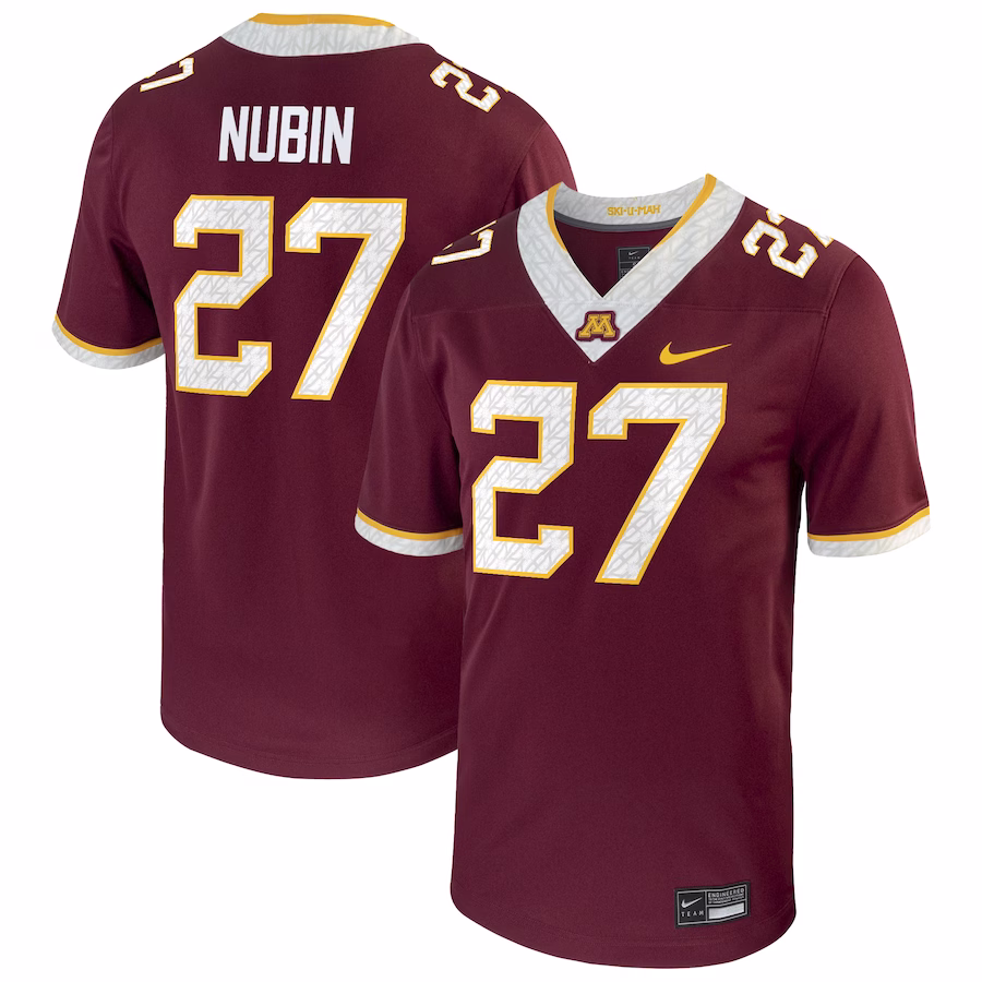 Tyler Nubin Minnesota Golden Gophers Nike Player Game Jersey - Maroon - Puhuasuan