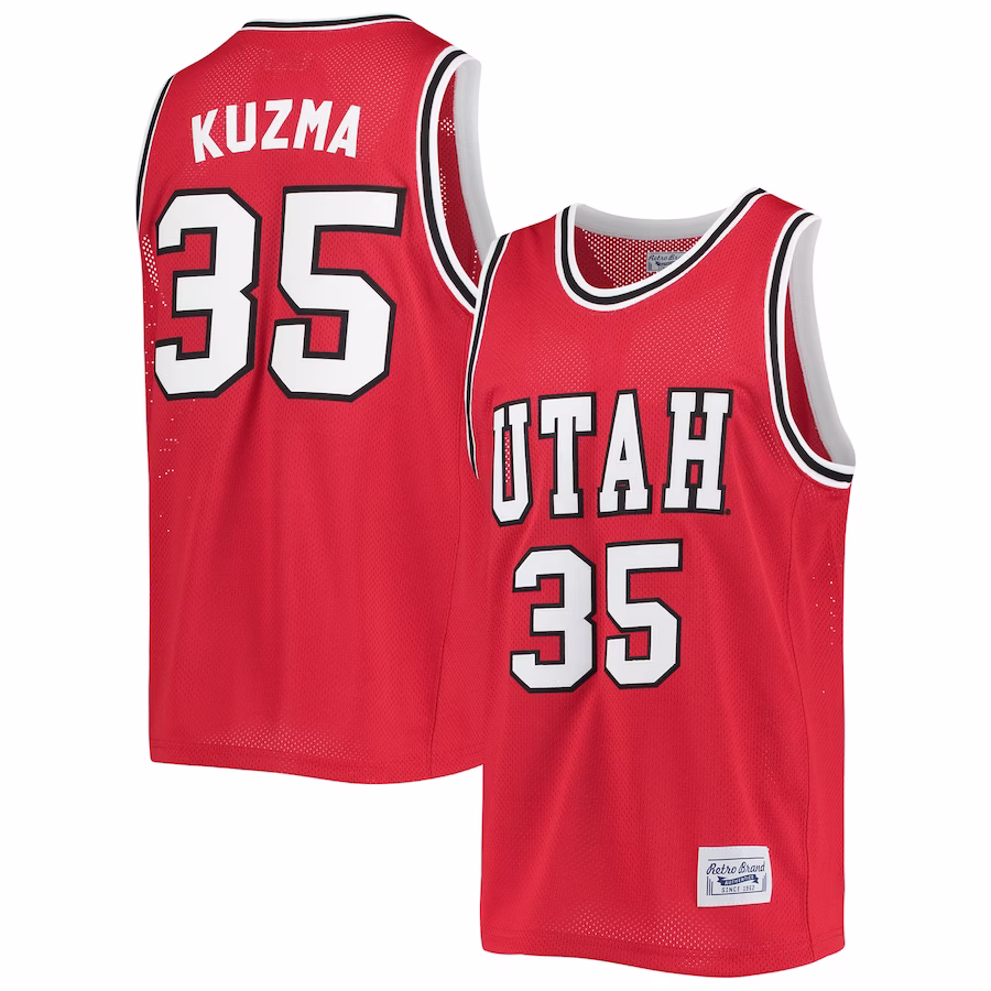 Kyle Kuzma Utah Utes Original Retro Brand Commemorative Classic Basketball Jersey - Red - Puhuasuan