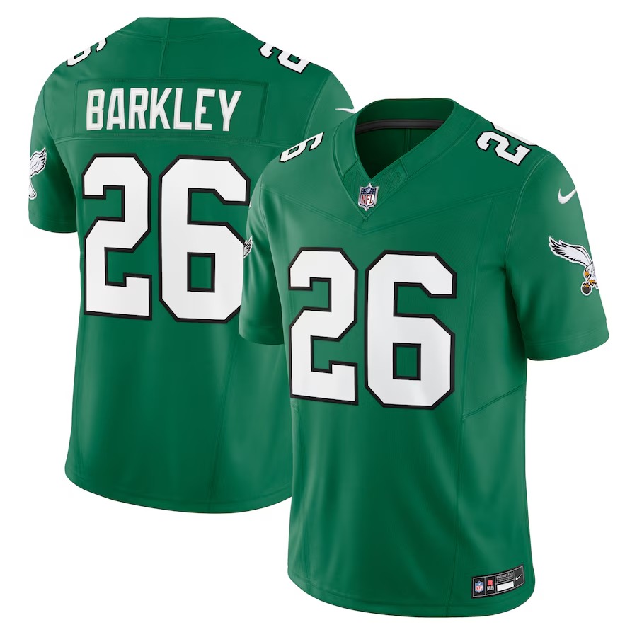 Men's Philadelphia Eagles Saquon Barkley Nike Kelly Green Alternate Vapor F.U.S.E. Limited Jersey - Puhuasuan