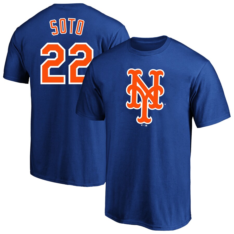 Men's New York Mets Juan Soto Profile Royal Big & Tall Name & Number T-Shirt - Puhuasuan
