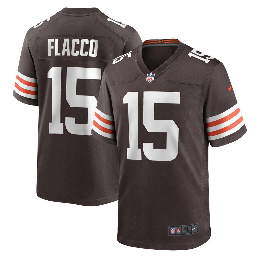 Men's Cleveland Browns Joe Flacco Nike Brown Game Player Jersey - Puhuasuan