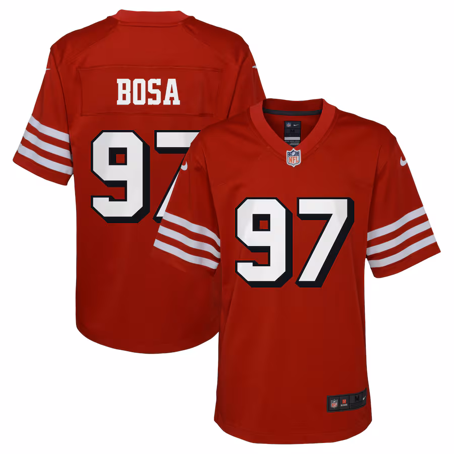 Youth San Francisco 49ers Nick Bosa Nike Scarlet Game Jersey - Puhuasuan