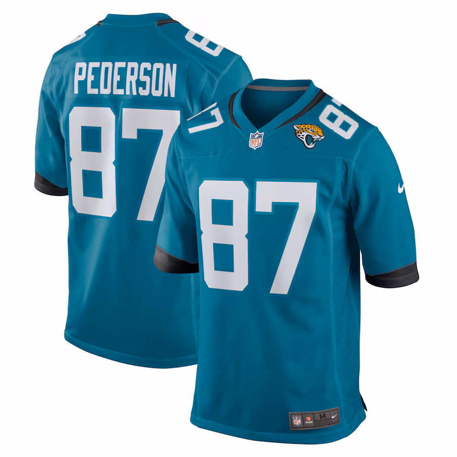 Men's Jacksonville Jaguars Josh Pederson Nike  Teal Team Game Jersey - Puhuasuan