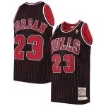 Men's Chicago Bulls Michael Jordan Mitchell & Ness Black 1996/97 Hardwood Classics Authentic Jersey - Puhuasuan