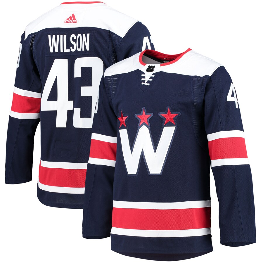 Men's Washington Capitals Tom Wilson adidas Navy Alternate Primegreen Authentic Pro Player Jersey - Puhuasuan