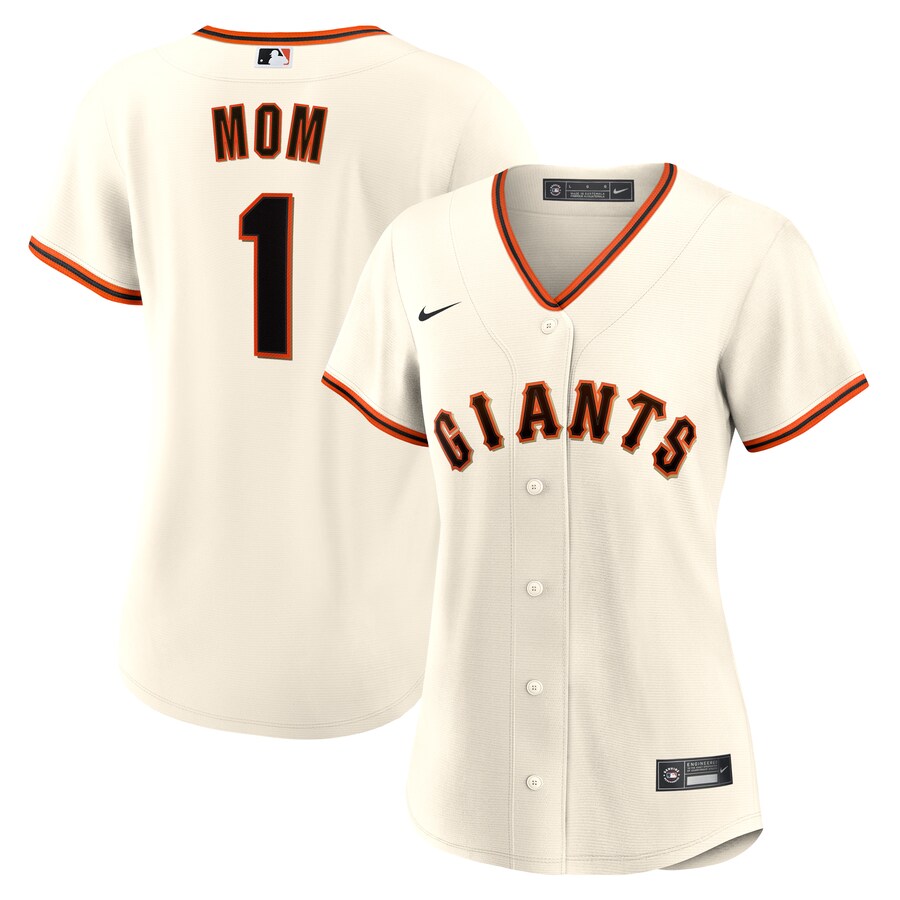Women's San Francisco Giants Nike White #1 Mom Home Replica Jersey - Puhuasuan