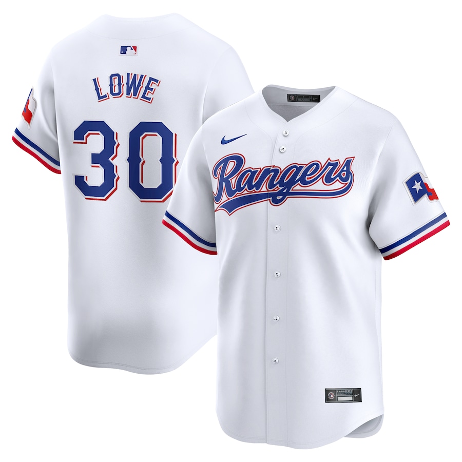 Men's Texas Rangers Nathaniel Lowe Nike White Home Limited Player Jersey - Puhuasuan