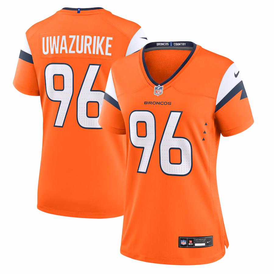 Women's Denver Broncos Eyioma Uwazurike Nike Orange Team Game Jersey - Puhuasuan