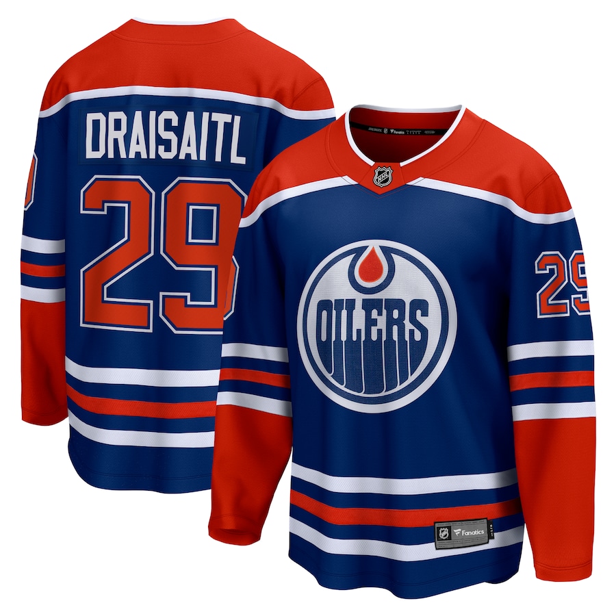 Men's Edmonton Oilers Leon Draisaitl Fanatics Royal Home Breakaway Jersey - Puhuasuan