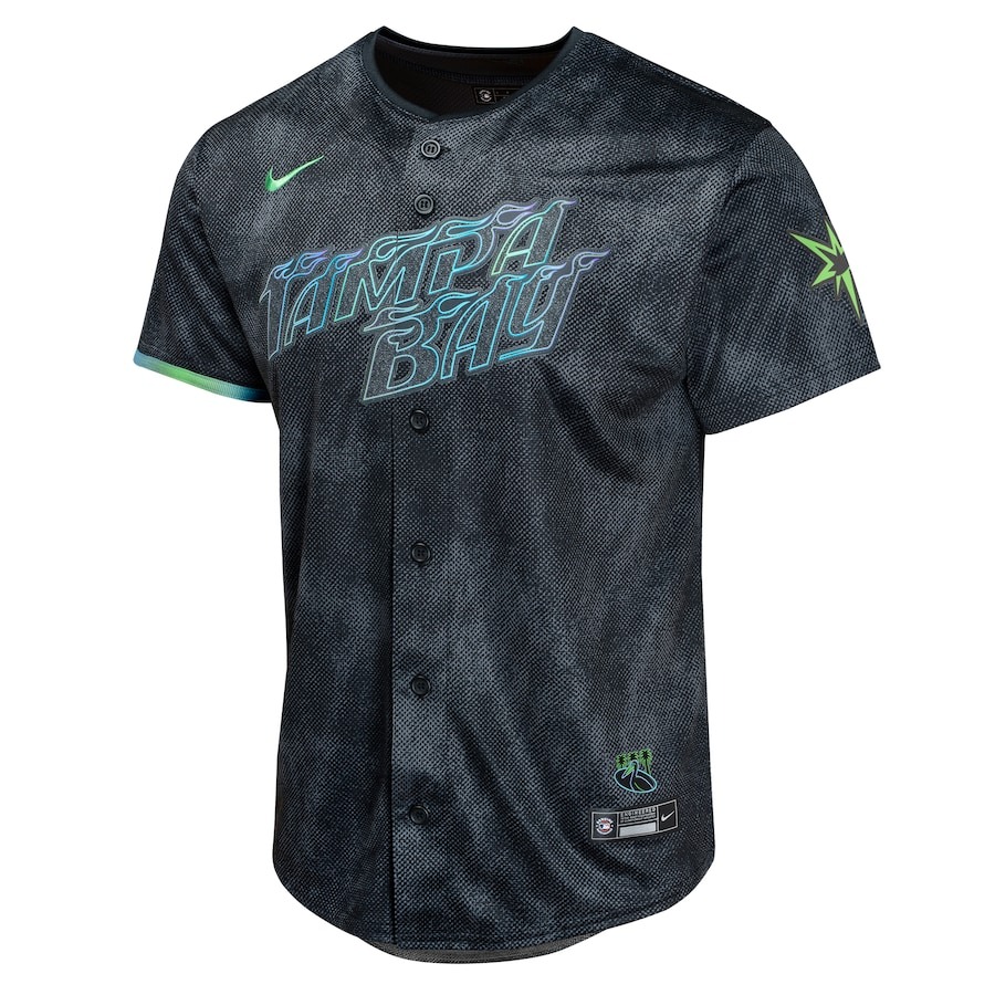 Men's Tampa Bay Rays Nike Charcoal 2024 City Connect Elite Jersey - Puhuasuan
