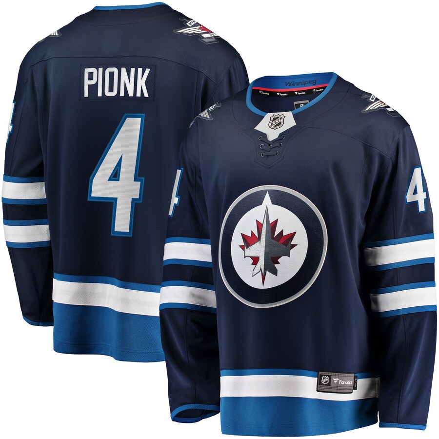 Men's Winnipeg Jets Neal Pionk Fanatics Branded Navy Home Breakaway Player Jersey - Puhuasuan