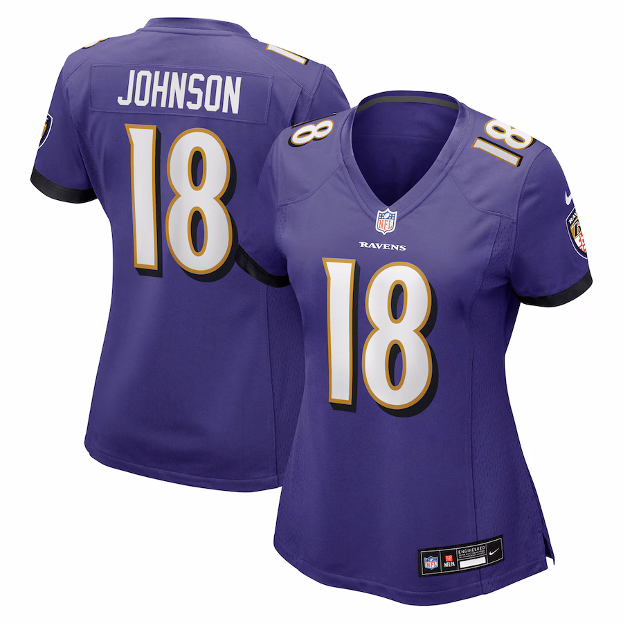 Women's Baltimore Ravens Diontae Johnson Nike Purple Player Game Jersey - Puhuasuan