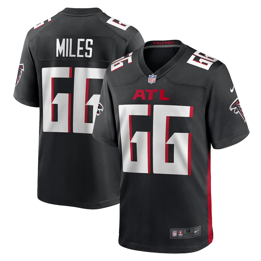 Men's Atlanta Falcons Joshua Miles Nike  Black  Game Jersey - Puhuasuan