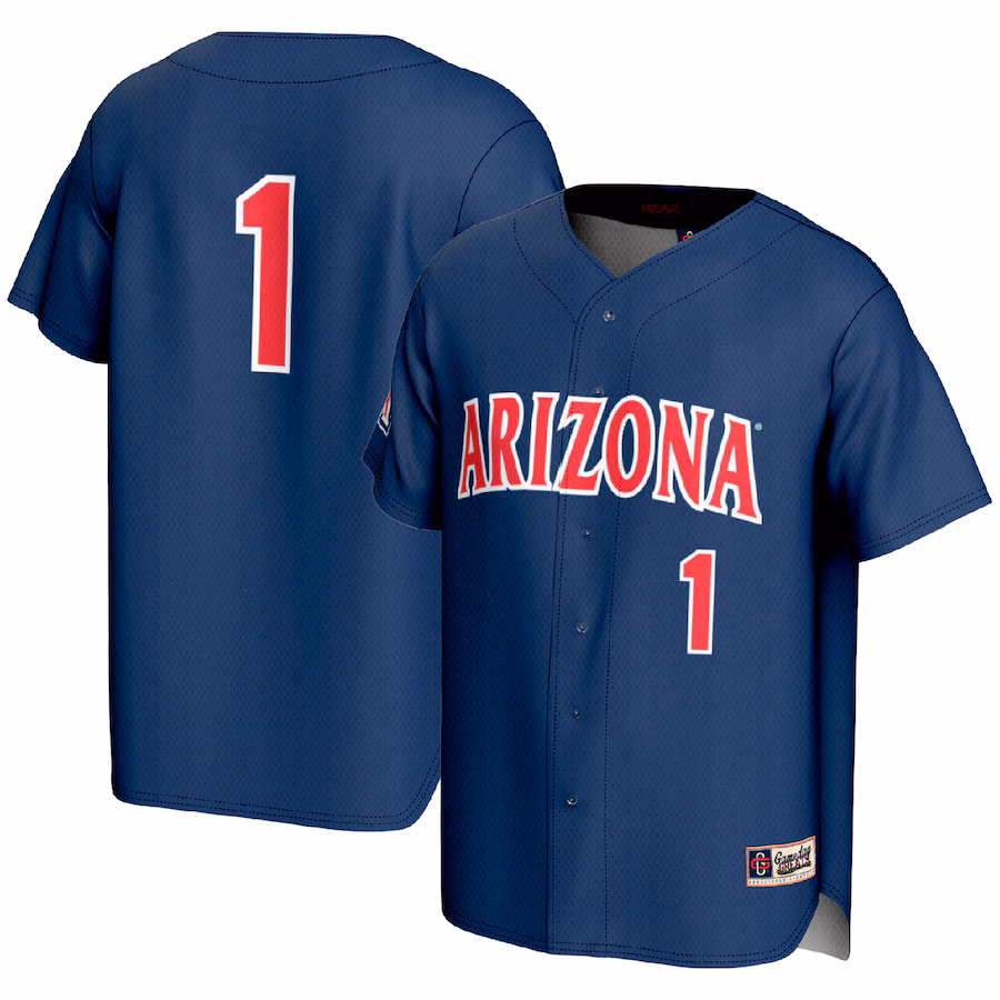 Youth GameDay Greats #1 Navy Arizona Wildcats Lightweight Baseball Fashion Jersey - Puhuasuan