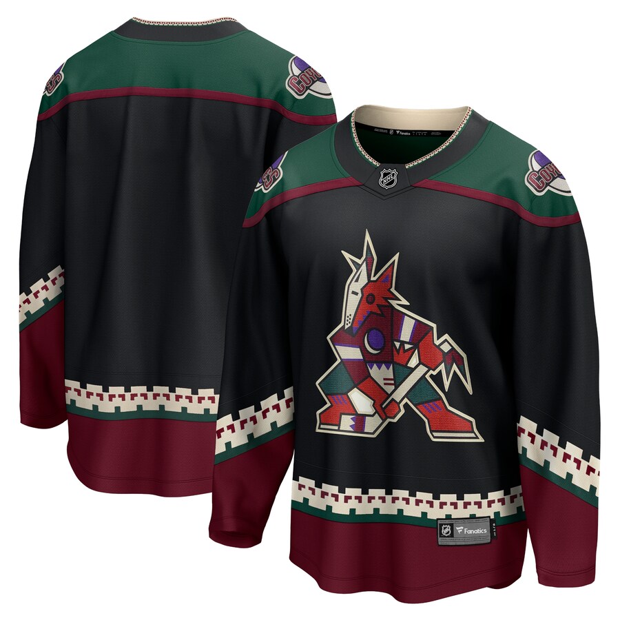 Men's Arizona Coyotes Fanatics Branded Black 2021/22 Home Breakaway Jersey - Puhuasuan