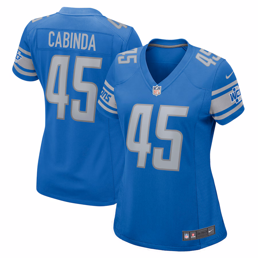 Women's Detroit Lions Jason Cabinda Nike Blue Nike Game Player Jersey - Puhuasuan