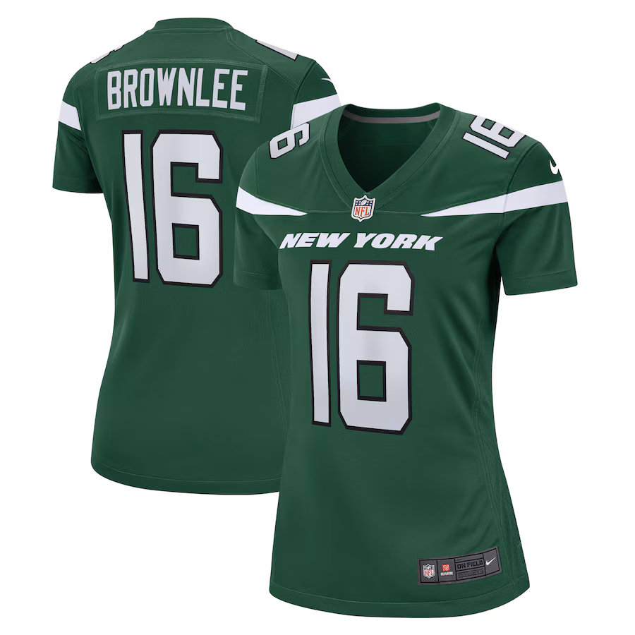 Women's New York Jets Jason Brownlee Nike Gotham Green  Game Jersey - Puhuasuan