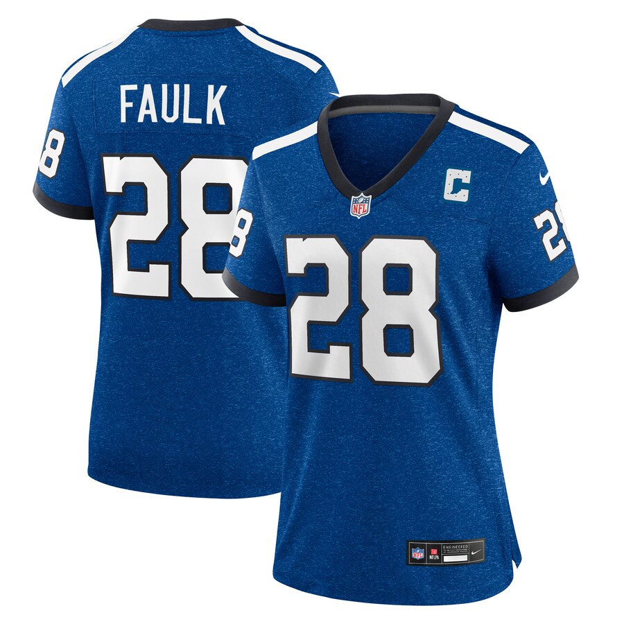 Women's Indianapolis Colts Marshall Faulk Nike Royal Indiana Nights Alternate Game Jersey - Puhuasuan