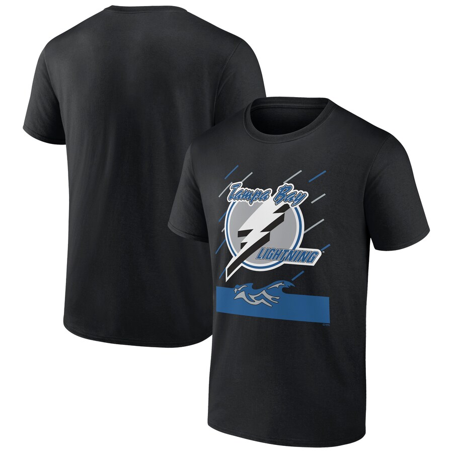 Men's Tampa Bay Lightning Black Team Jersey Inspired T-Shirt - Puhuasuan