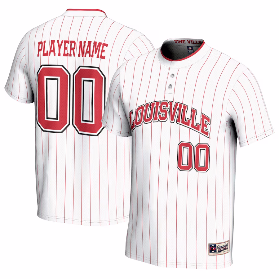 Louisville Cardinals GameDay Greats Unisex NIL Pick-A-Player Lightweight Softball Jersey - White - Puhuasuan