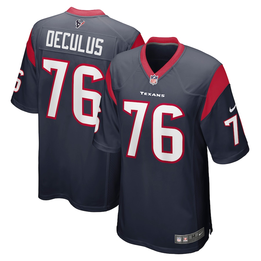 Men's Houston Texans Austin Deculus Nike Navy Game Player Jersey - Puhuasuan