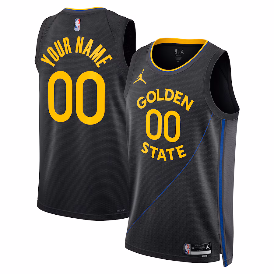 Unisex Golden State Warriors Jordan Brand Black 2024/25 Custom Swingman Jersey - Statement Edition - Puhuasuan