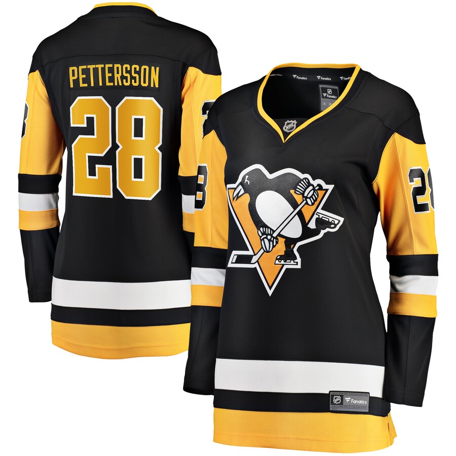 Women's Pittsburgh Penguins Marcus Pettersson Fanatics Branded Black Home Breakaway Player Jersey - Puhuasuan