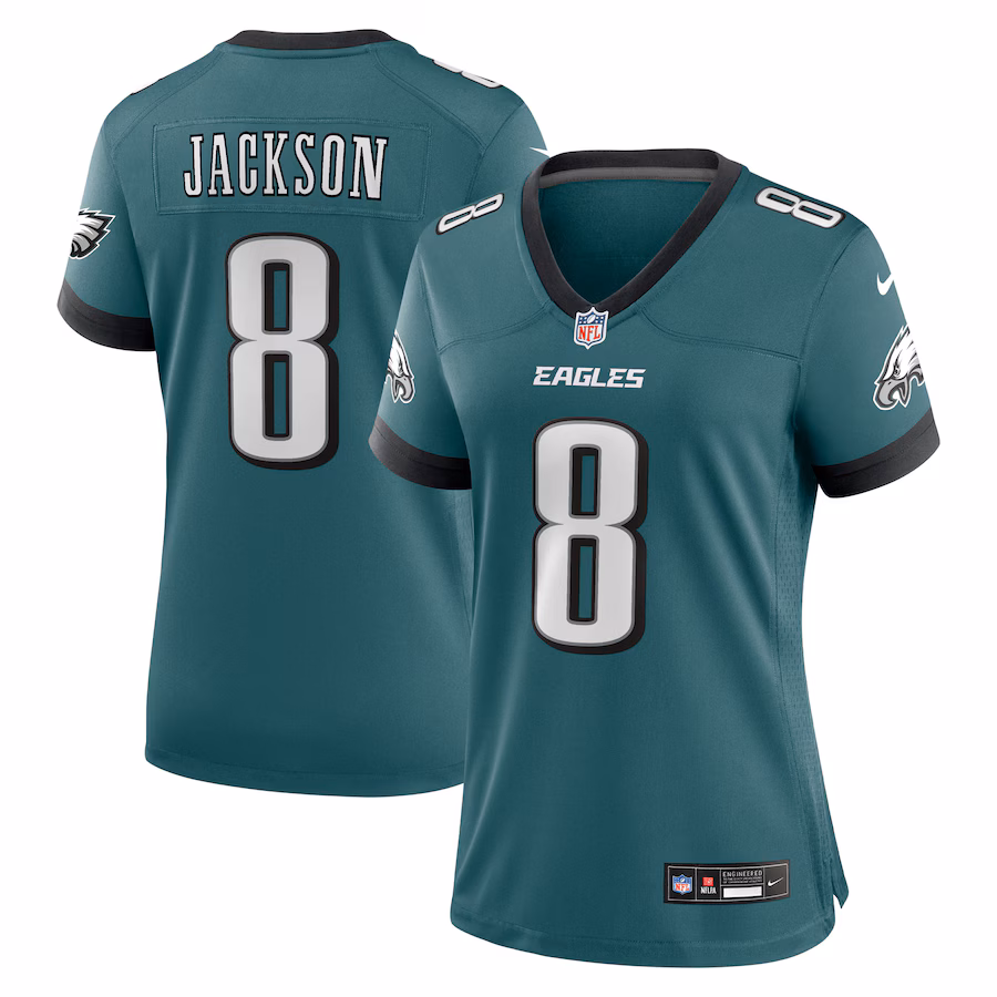 Women's Philadelphia Eagles Adoree' Jackson Nike Midnight Green Team Game Jersey - Puhuasuan