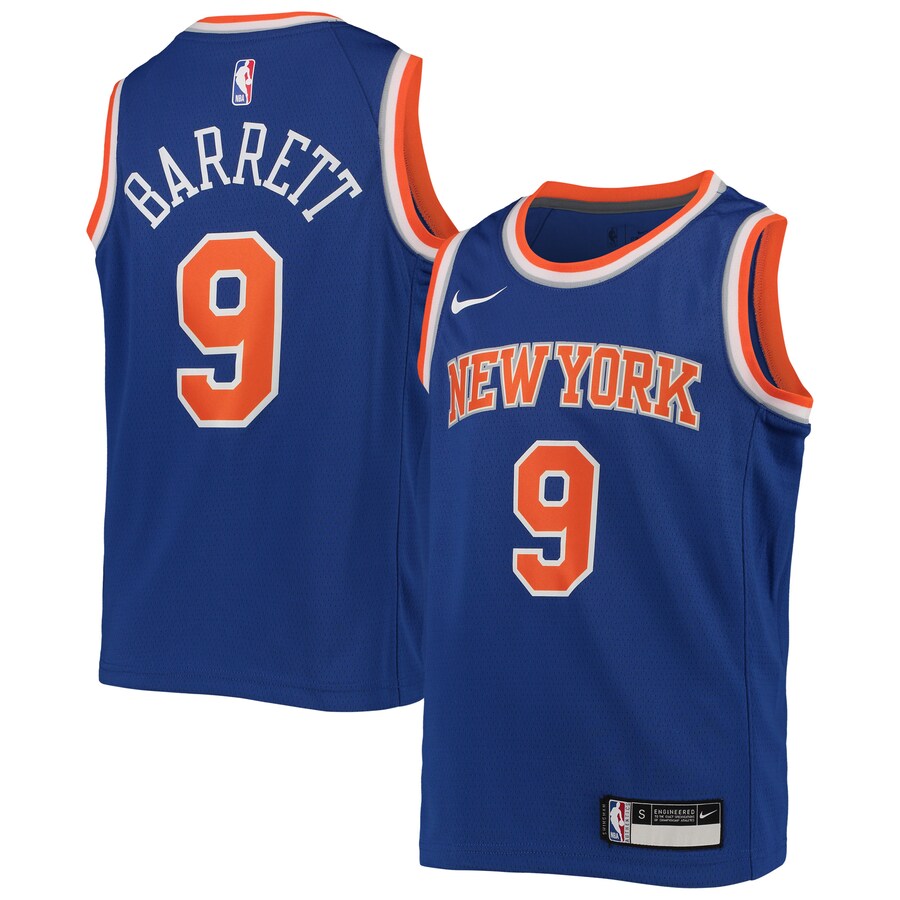 Youth New York Knicks RJ Barrett Nike Royal Swingman Jersey - Icon Edition - Puhuasuan