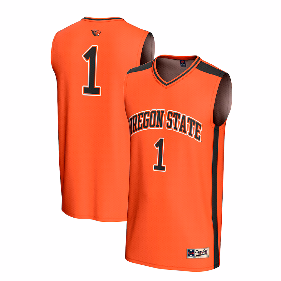 Youth GameDay Greats #1 Orange Oregon State Beavers Lightweight Collegiate Basketball Fashion Jersey - Puhuasuan