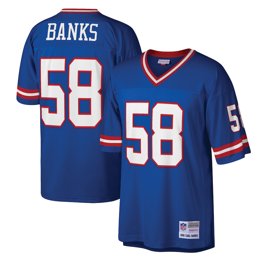 Men's New York Giants Carl Banks Mitchell & Ness Royal Legacy Replica Jersey - Puhuasuan