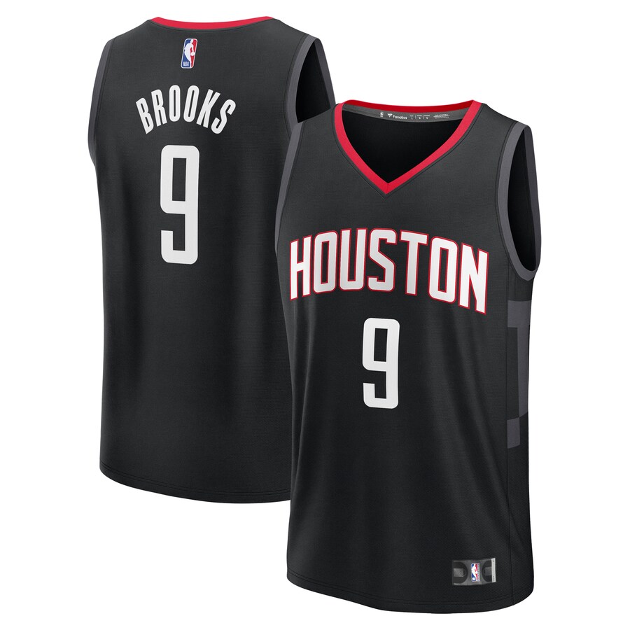 Men's Houston Rockets Dillon Brooks Fanatics Black Fast Break Replica Player Jersey - Statement Edition - Puhuasuan