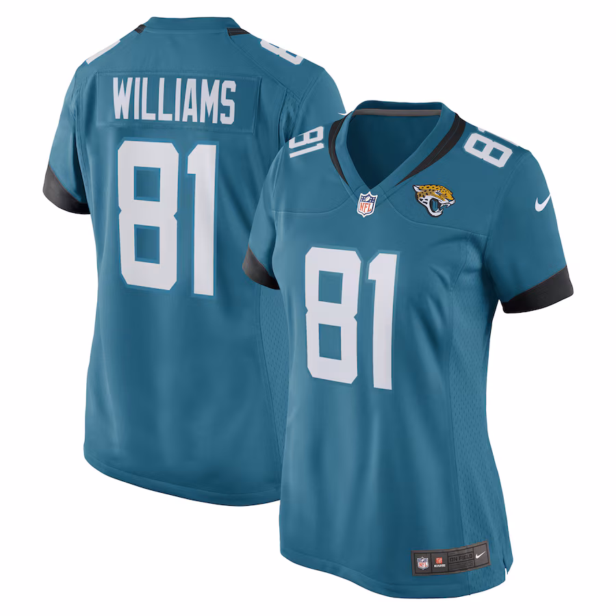 Women's Jacksonville Jaguars Seth Williams Nike Teal Game Player Jersey - Puhuasuan