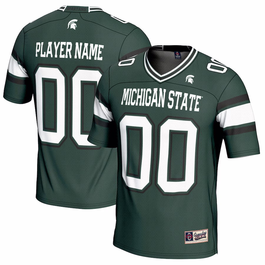 Michigan State Spartans GameDay Greats NIL Pick-A-Player Football Jersey - Green - Puhuasuan